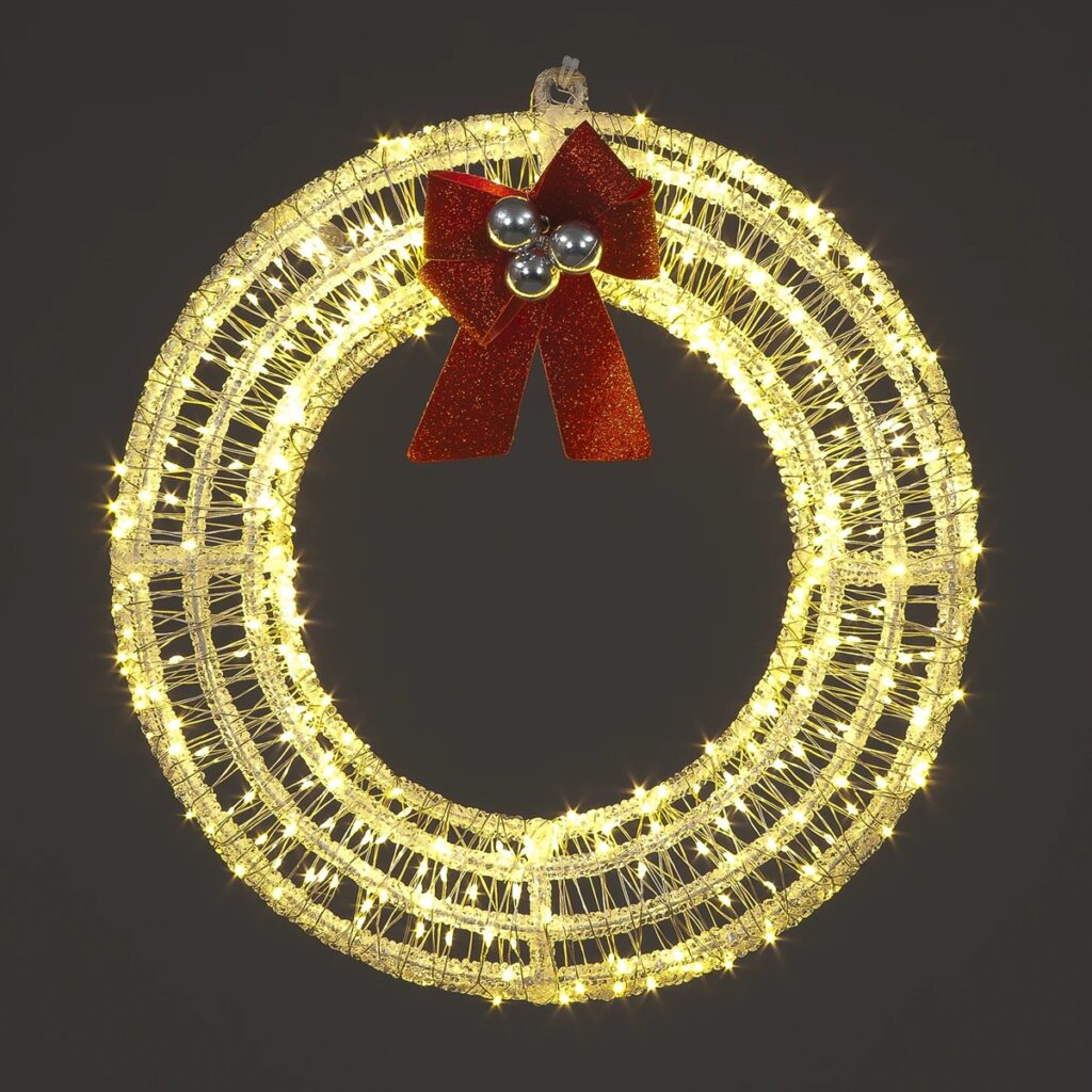 SnowTime Light Up Christmas Wreath 5029936984500 2